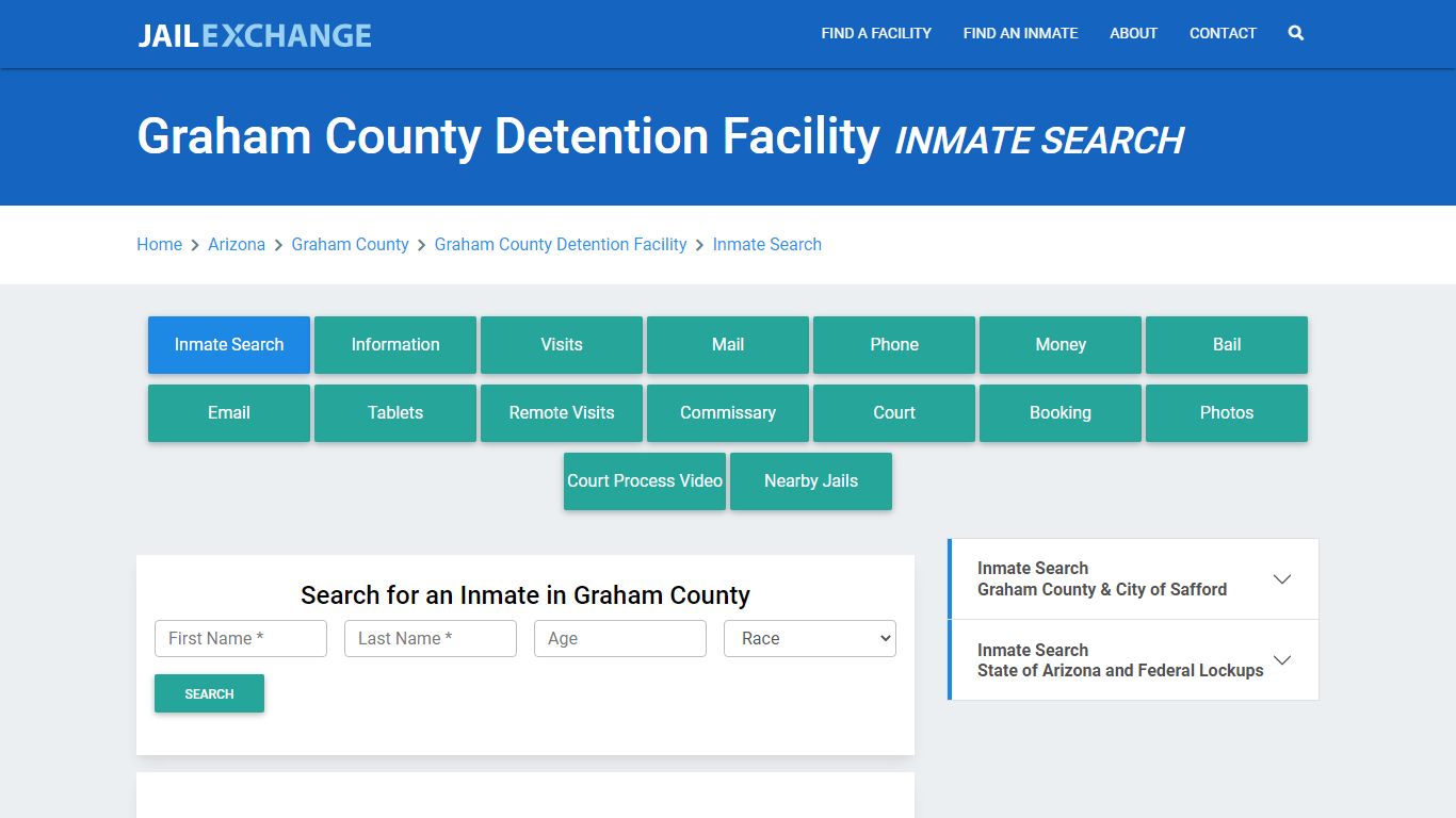 Graham County Detention Facility Inmate Search - Jail Exchange