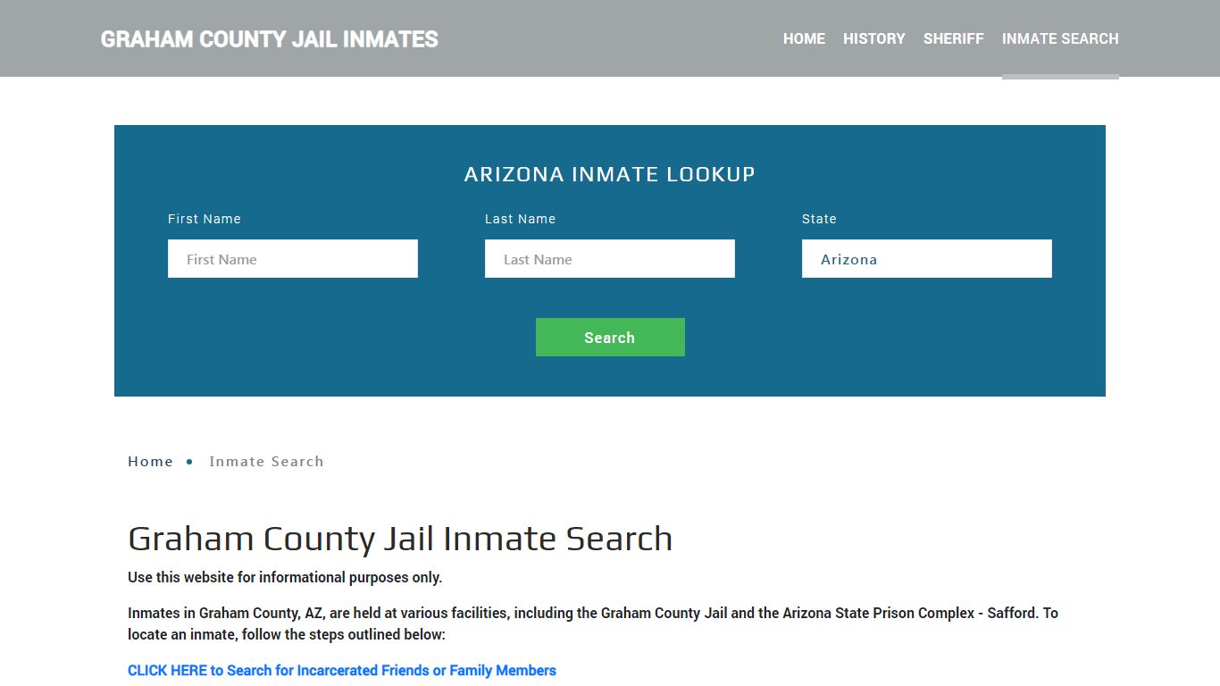 Graham County, AZ Detainee Lookup